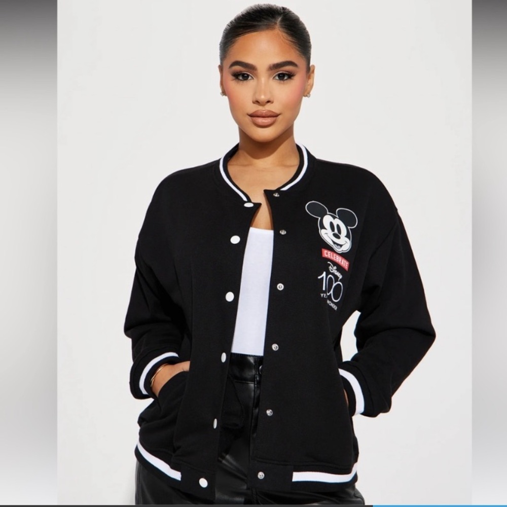 Fashion Nova Disney 100th Anniversary varsity jacket S